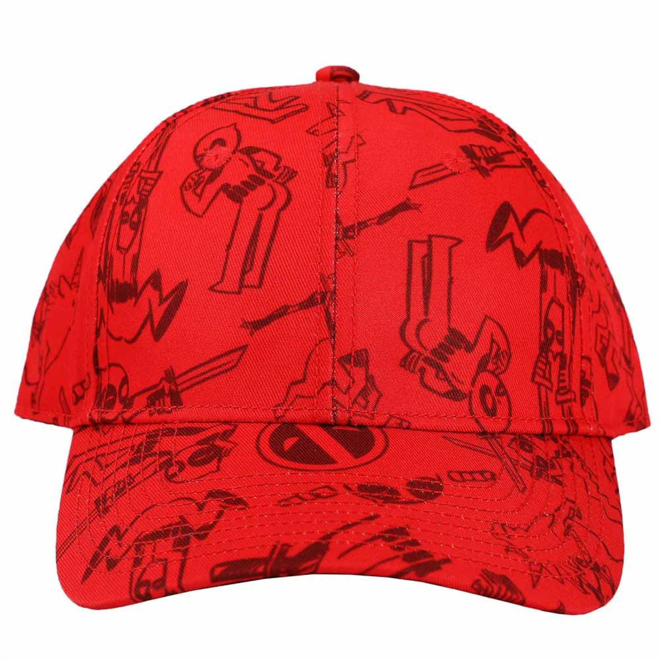 Deadpool Character Sketches All Over Adjustable Dad Hat